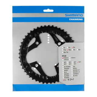 SHIMANO Kettenblätter Trekking FC-T521, 48 Zähne (AE), 104 mm, Schwarz, Aluminium Y-1NL98050