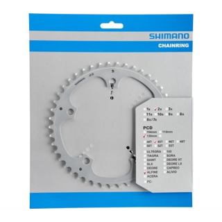 SHIMANO Kettenblätter ALFINE FC-S501, 45 Zähne, 130 mm, Silber, Aluminium Y-1PB45000