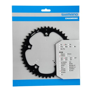 SHIMANO Kettenblätter ALFINE FC-S501, 45 Zähne, 130 mm, Schwarz, Aluminium Y-1PB45010