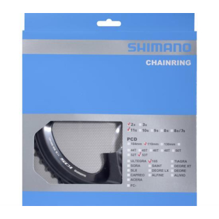 SHIMANO Kettenblätter 105 FC-5800, 53 Zähne (MD), 110 mm, Schwarz, Aluminium/Glasfaserve Y-1PH98130