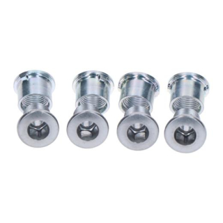 SHIMANO Kettenblattschraube FC-M612 M8 x 8,5 mm inkl. Muttern (4 Stück) Y-10X98020