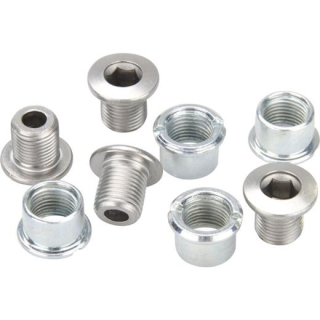 SHIMANO Kettenblattschrauben mit Mutter M8x8.5 mm für doppeltes Kettenblatt (4Stk.) Y-1LV98050