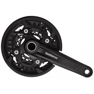 SHIMANO Kurbelgarnitur MTB FC-MT500 3x10, 175 mm, 40-30-22 Z., Schwarz, nicht enthalten, E-FCMT500EX002C