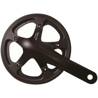 SHIMANO Kurbelgarnitur ALFINE FC-S501 mit Kettenschutz Außen + Innen170 mm39 Z.Schwarzin E-FCS501CA9C2L