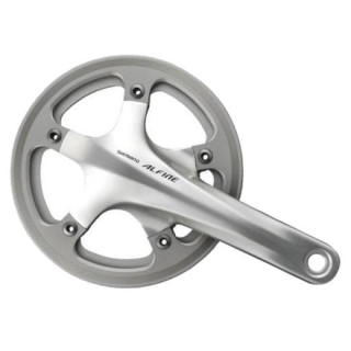 SHIMANO Kurbelgarnitur ALFINE FC-S501 mit Kettenschutz Außen + Innen170 mm45 Z.Silberink E-FCS501CB5C2S