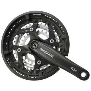 SHIMANO Kurbelgarnitur Trekking FC-T521 OCTALINK 3x10, 170 mm, 48-36-26 Z., Schwarz, 121 E-FCT521C866CL