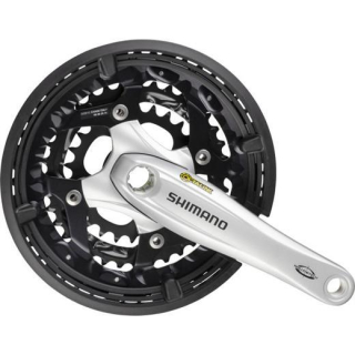 SHIMANO Kurbelgarnitur Trekking FC-T521 OCTALINK 3x10, 175 mm, 48-36-26 Z., Silber, 121 E-FCT521E866CS