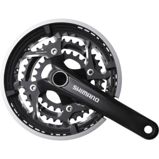 SHIMANO Kurbelgarnitur Trekking FC-T551 3x10, 170 mm, 48-36-26 Z., Schwarz, inkl. SM-BB5 E-FCT551C866CL