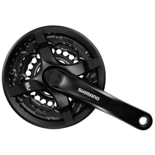 SHIMANO Kurbelgarnitur FC-TY501 Vierkant 6/7/8-fach170 mm42-34-24 Z.Schwarznicht enthalt E-FCTY501C244CLB