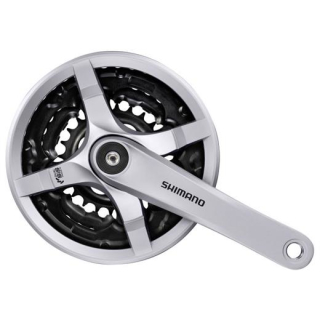 SHIMANO Kurbelgarnitur FC-TY501 Vierkant 6/7/8-fach170 mm42-34-24 Z.Silbernicht enthalte E-FCTY501C244CSB