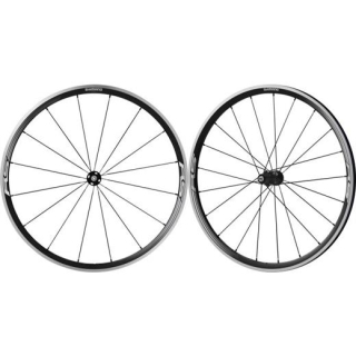 SHIMANO Laufradsatz WH-RS330, Schwarz, QR 133 mm/QR 163 mm, 100 mm/130 mm, Felgenbremse, E-WHRS330FRCB