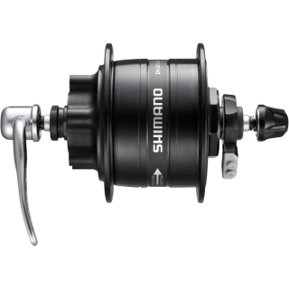 SHIMANO Nabendynamo DH-3D32 3 Watt 6-Loch, 36 Loch, Schnellspanner neu, 6-Loch, Schwarz E-DH3D32ALG5