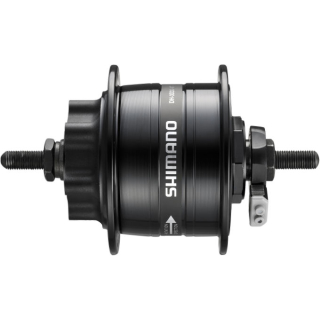 SHIMANO Nabendynamo DH-3D32 3 Watt 6-Loch, 36 Loch, Mutterntyp, 6-Loch, Schwarz E-DH3D32DLG