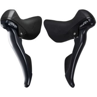 SHIMANO Schalthebel / Bremshebel SORA ST-R3000/ST-R3030, Paar, 3x9-fach, Schwarz, inkl. Zug un E-STR3000TPA