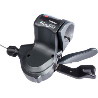 SHIMANO Schalthebel TIAGRA für flache Lenker SL-4700/4703, Links, 3-fach, Schelle, Grau, I-SL4703LB
