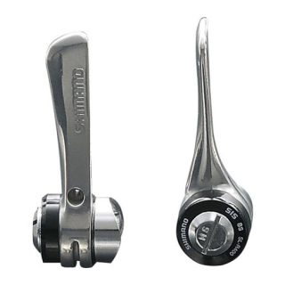 SHIMANO Unterrohrschalthebel SL-R400 2/3x8, Paar, 2/3x8-fach, Anlöt, Silber, ca. 75 g (P I-SLR400FAL