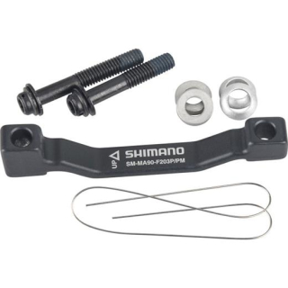 SHIMANO Scheibenbrems-Adapter XTR, Vorne o. hinten, PM, PM (180 mm), 203 mm, Mit Schraub I-SMMA90F203PPM