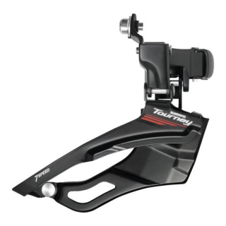 SHIMANO Umwerfer TOURNEY Road FD-A073 3x7, Schelle, 34,9 mm, mit Adapter 31,8/28,6 mm, D E-FDA073X3