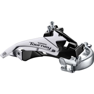 SHIMANO Umwerfer TOURNEY FD-TY500 6/7-fach TOP SWING, Schelle, 34,9 mm, mit Adapter 31,8 E-FDTY500TSX6