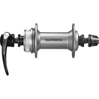 SHIMANO Vorderradnabe HB-M4050 Center-Lock, 36 Loch, Schnellspanner, 100 mm, Silber E-HBM4050AS