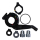 SHIMANO Kleinteile für ALFINE 8-Gang SM-S7000-8, Schalteinheit, Verdrehsicherung, Mutter I-SMS700080005