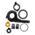 SHIMANO Kleinteile NEXUS/ALFINE 8-Gang SM-8S31, Schalteinheit, Verdrehsicherung, Mutter, K-SM8S31A0030S