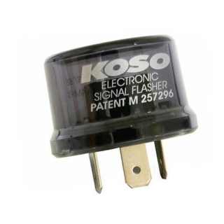 Koso KD006020 Blinkerrelais KOSO Digital, 12V, Stecker mit 2 Pins, inkl. Adapter, max. 15A,