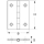 Scharnier schmal Edelstahl matt 50 x 31 x 1.1mm, AV10501050