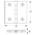 Scharnier käntig Edelstahl matt 70 x 70 x 1.25mm, AV10503070