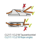 CLAMCLEAT(tm)SIDE ENTRY STARBOARD f. Tau 3 - 6 mm, CL217-I-SB