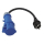 Adapterkabel 0.4m Schuko-STECKER >CEE-Kupplung, EC34