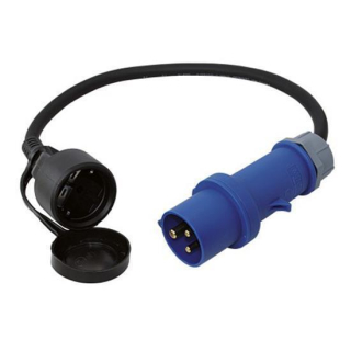 Adapterkabel 0.5m CEE-Stecker >Schuko-Kupp., EC36