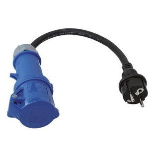 Adapterkabel 3m Schuko-STECKER >CEE-Kupplung, EC38