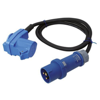 Adapterkabel 1.5m CEE-Stecker>Winkel-Schuko+CEE, EC39