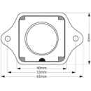 Druckknopfschnapper konvex Knopf+Ring aus Edelst., EK17790