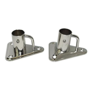 Relingfuß Edelstahl gerade für 25mm, EK21800