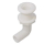 Borddurchbruch Acetal 1" weiß 90°-Winkel, EK47644