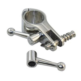 Edelstahl Rohrbeschlag m. Hebel+Klappnase 22mm, EK86592