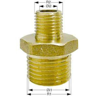 Reduzierstück Ms58 mit Außengewinde 1/2"-3/8", FZ121309