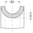 Edelstahlkausch poliert 4mm im 100-Stück-Pack, HC04-100