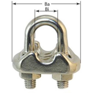 Bügelseilklemme Edelstahl für 4mm VP=10 Stück, HG104-10