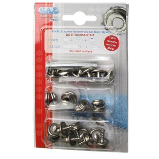 CAF316 SB-Pack Druckknöpfe Edelst.Set m.Stoffunter, HQ250002-10