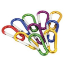Alu-Karabinerhaken farbig sort. 50mm <2St.SB-Pack>,...