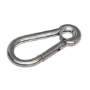 Edelst.-Karabinerhaken mit Auge 100x10mm <10 St.>,...