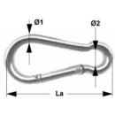 Edelst.-Karabinerhaken mit Auge 120x12mm <10 St.>,...
