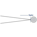 Vorliekband nur 1 Liek 8 mm 1 x genäht, KL220
