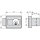 Zylinder-Kastenschloss Typ 6810 Messing vernickelt, LA681024