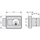 Zylinder-Kastenschloss Typ 6810 Messing vernickelt, LA681030