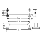 Griff Typ FT II Edelstahl poliert 120mm, LAFT120