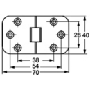 Spieltischband Typ SMH-40 Messing verchromt, LASMH40CR